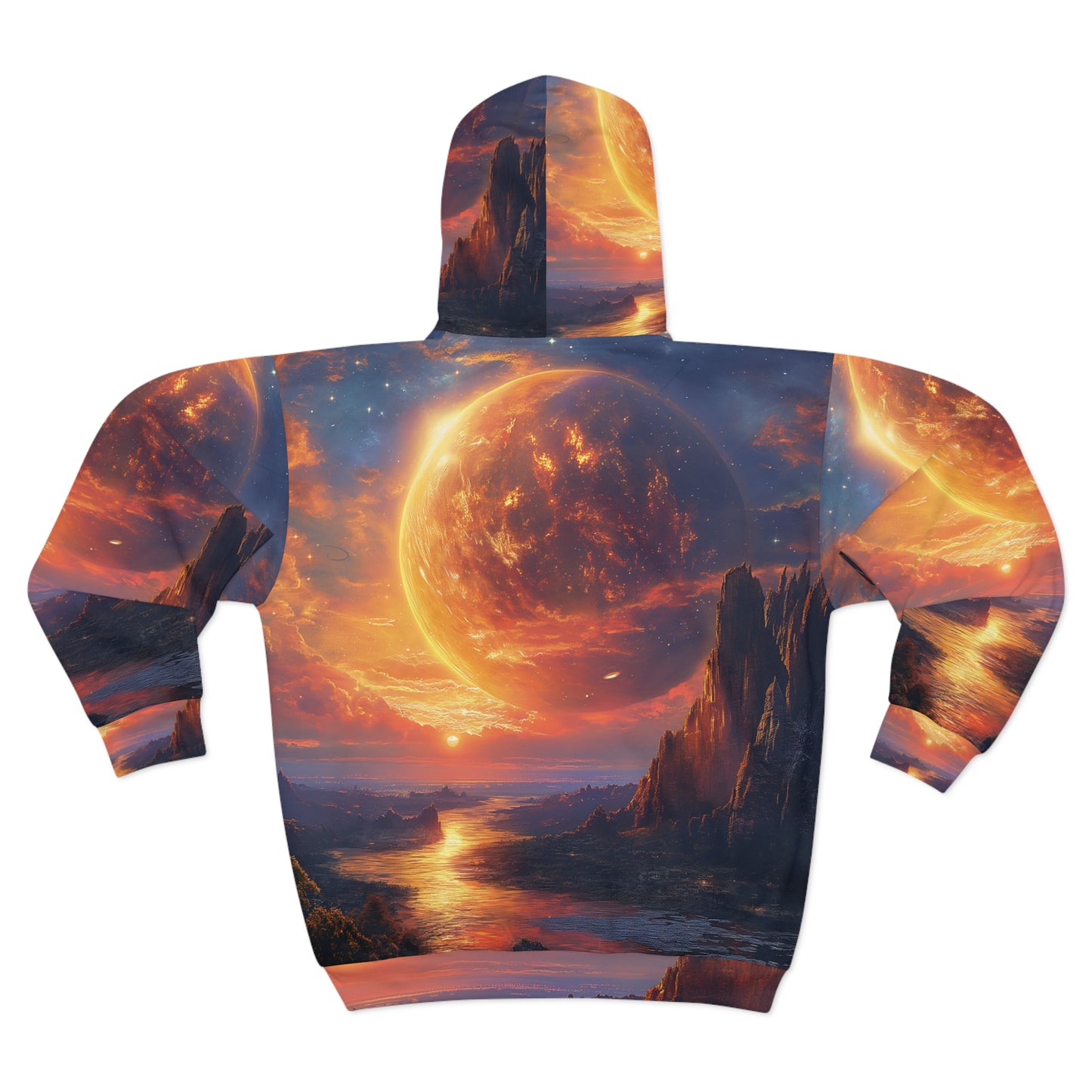 Alien Planet Landscape All Over Print Zip Hoodie