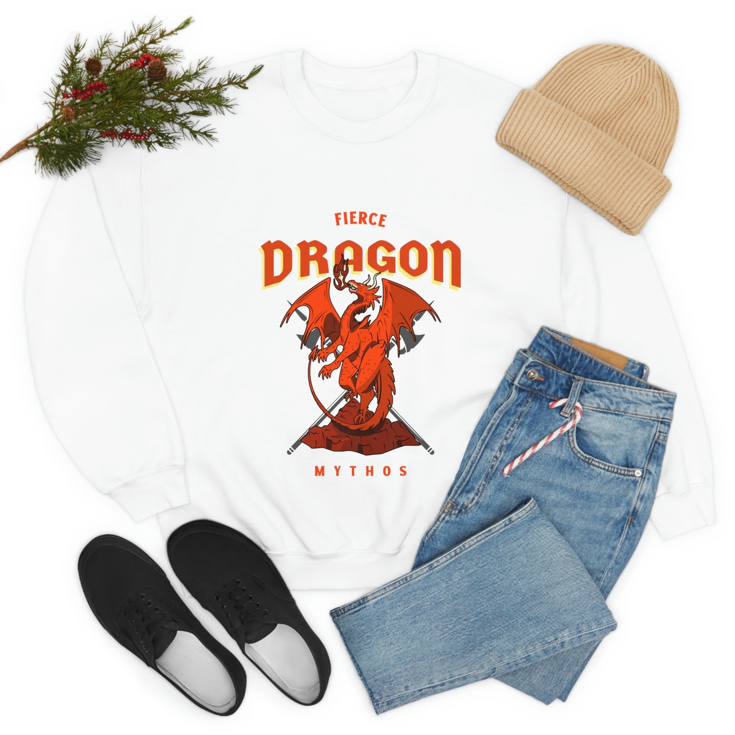 Fierce Dragon Unisex Heavy Blend™ Crewneck Sweatshirt