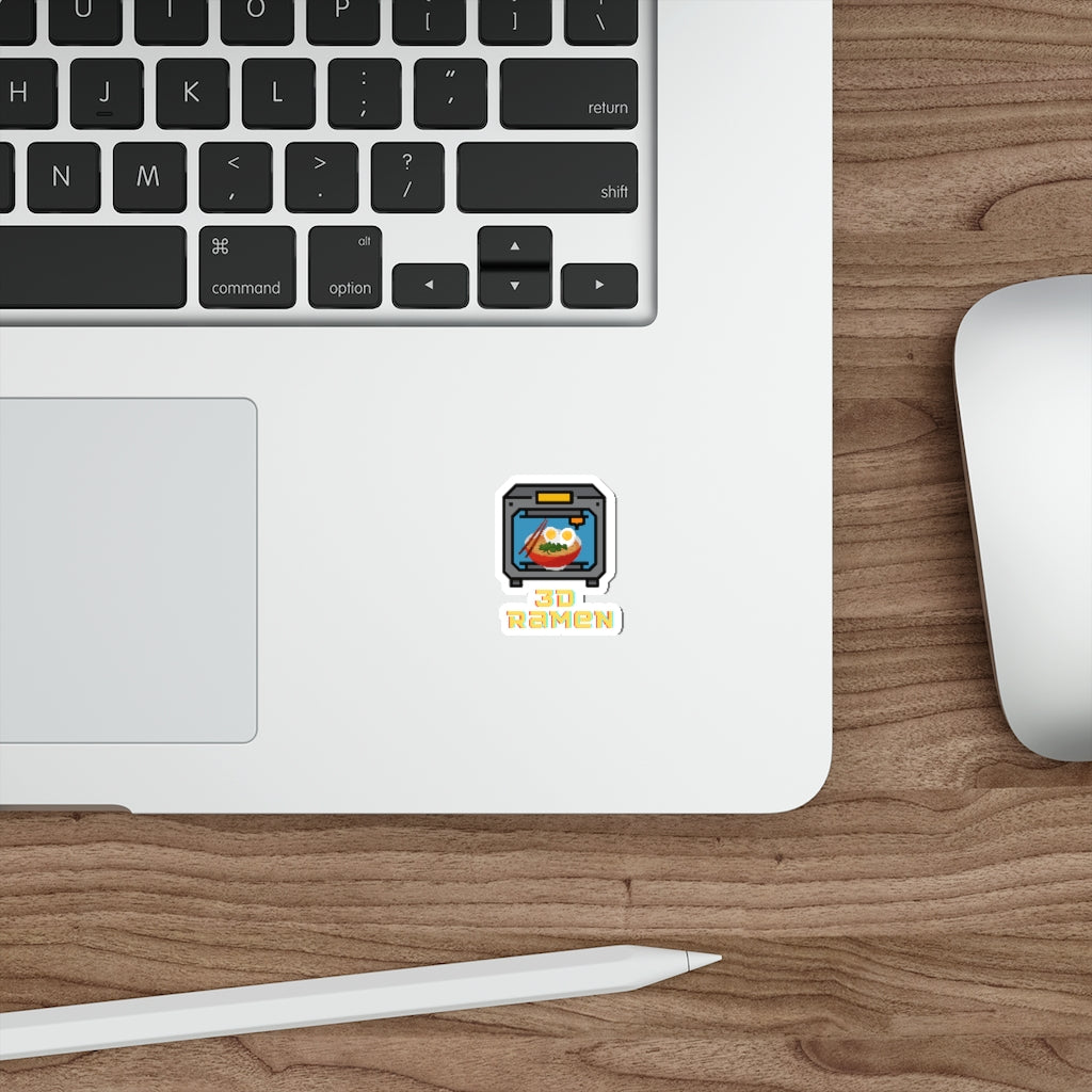 3D Printed Ramen Noodles Die-Cut Stickers