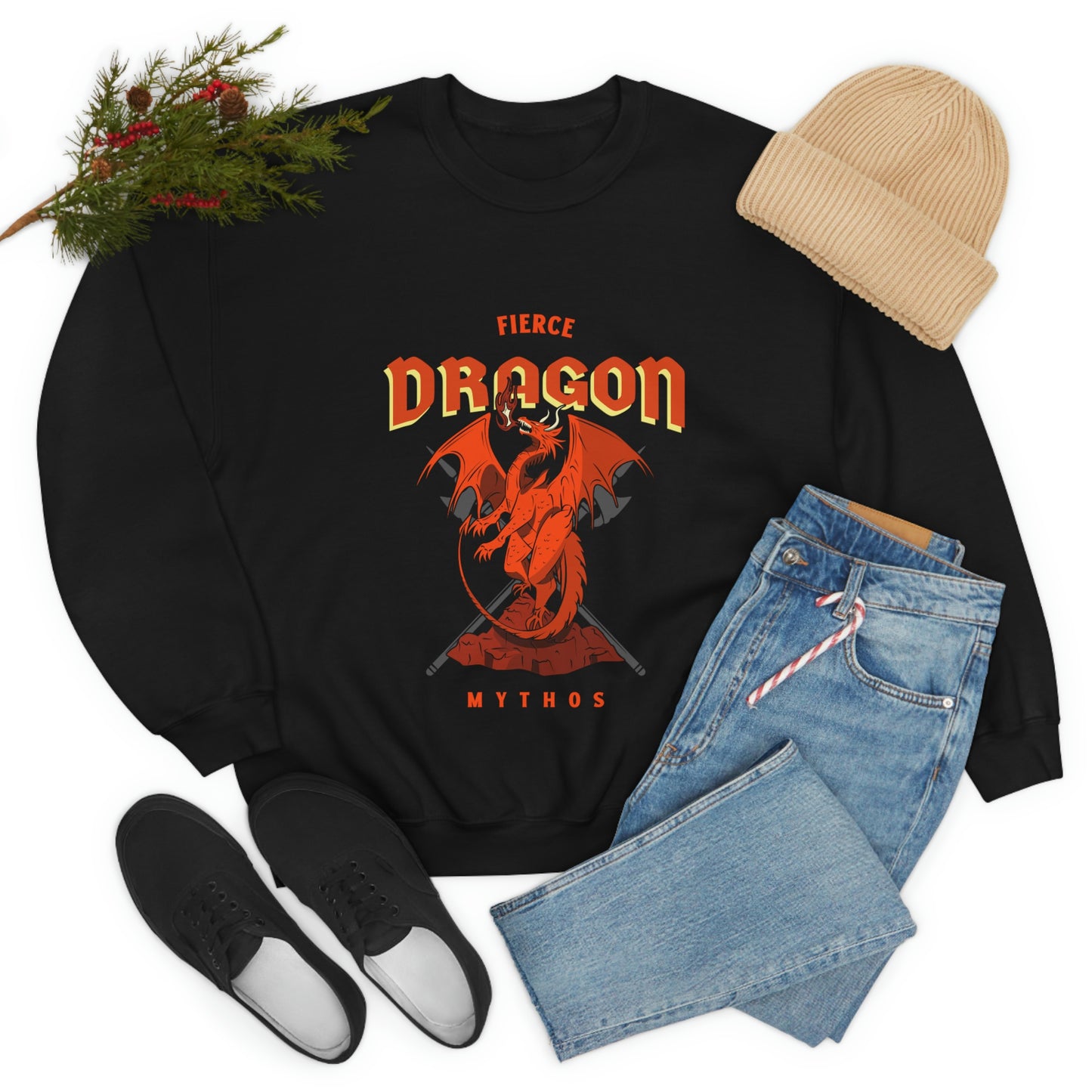 Fierce Dragon Unisex Heavy Blend™ Crewneck Sweatshirt