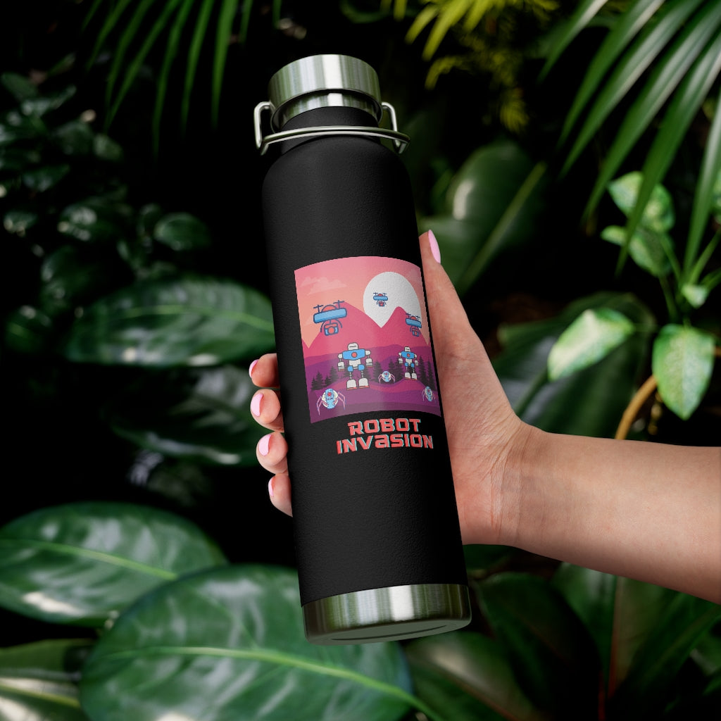 Robot Invasion 22oz Vacuum Insulated Bottle