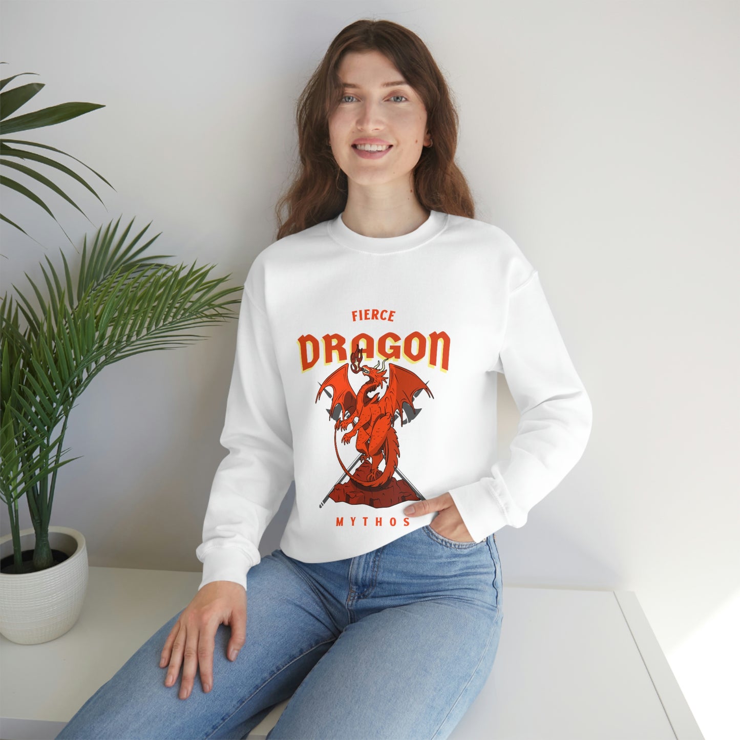 Fierce Dragon Unisex Heavy Blend™ Crewneck Sweatshirt