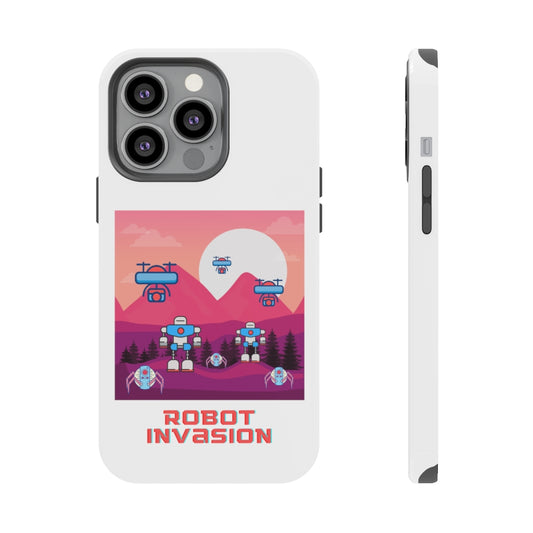 Robot Invasion Impact-Resistant Phone Cases