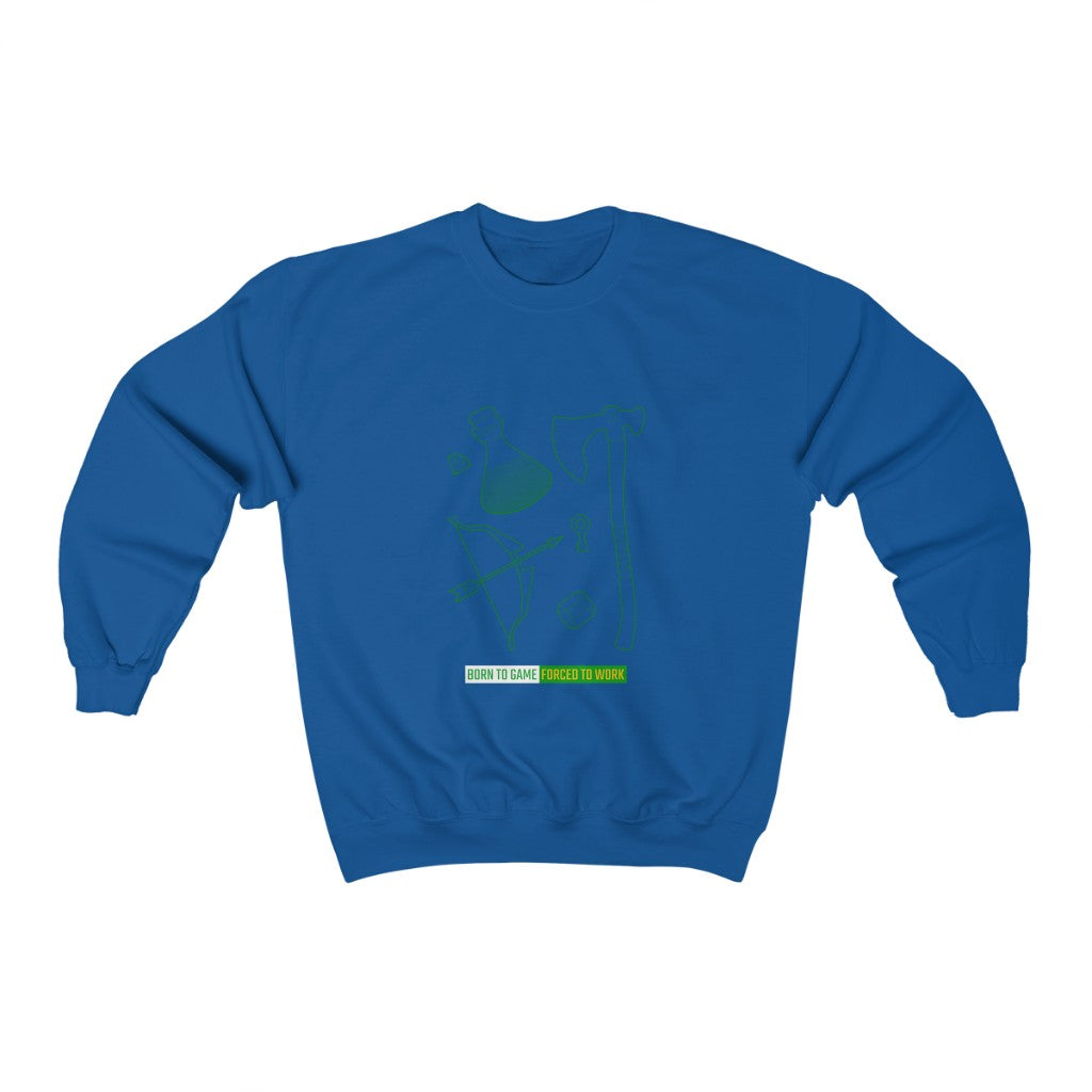 Born to Game Forced to Work Unisex Heavy Blend™ Crewneck Sweatshirt