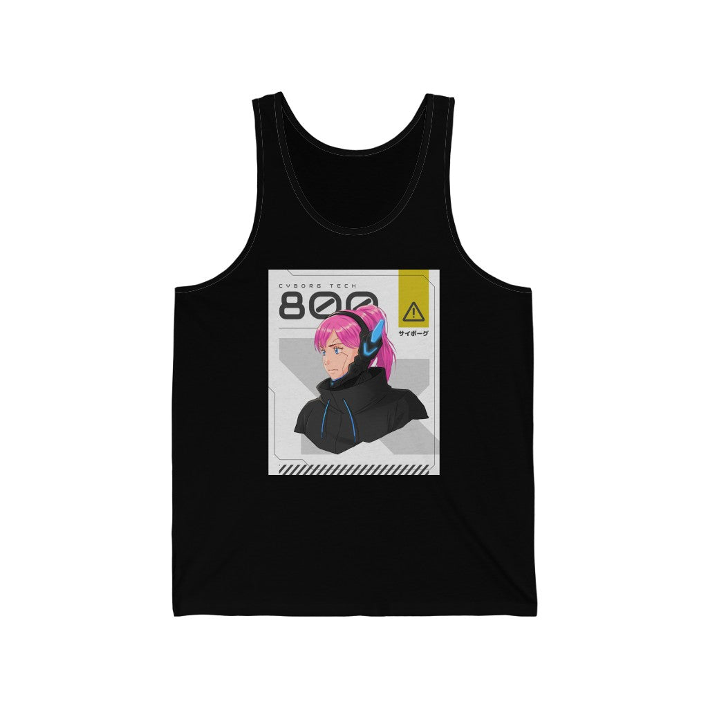 Cyborg Tech Anime Unisex Jersey Tank Top