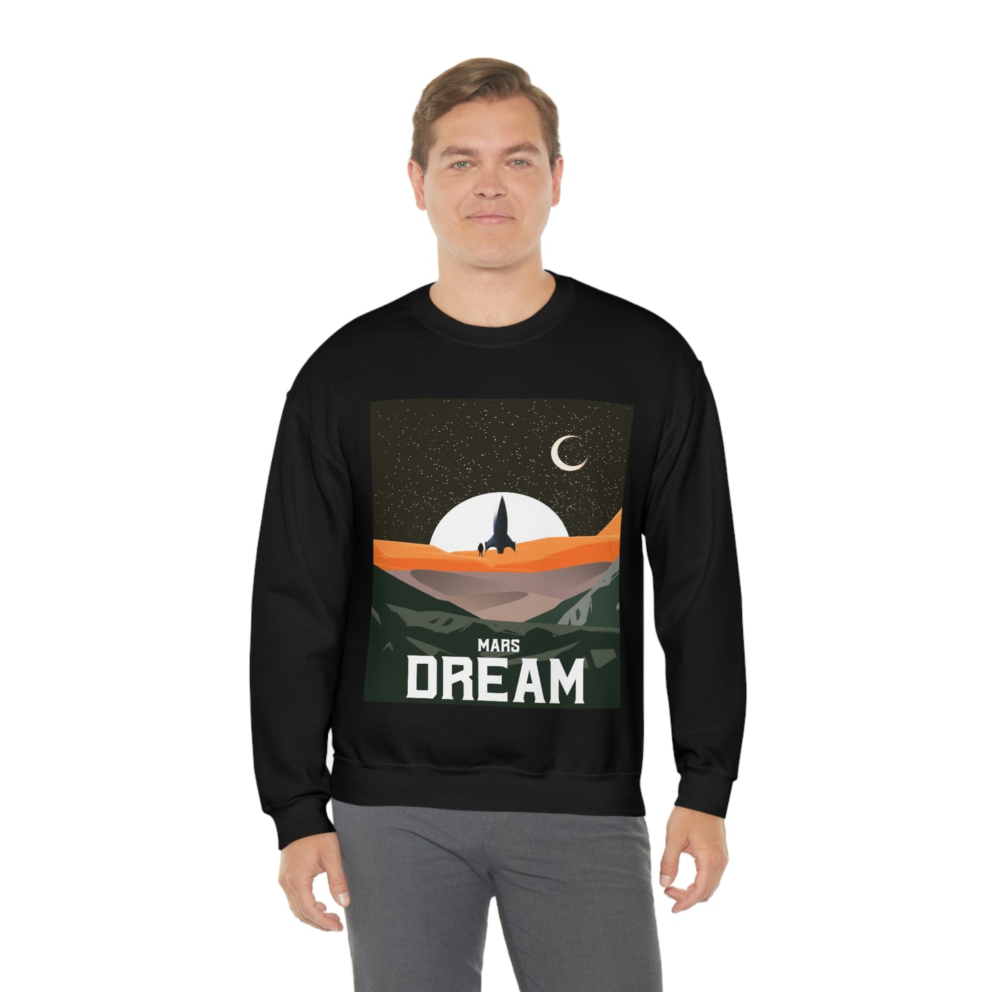 Space Mars Dream Unisex Heavy Blend™ Crewneck Sweatshirt