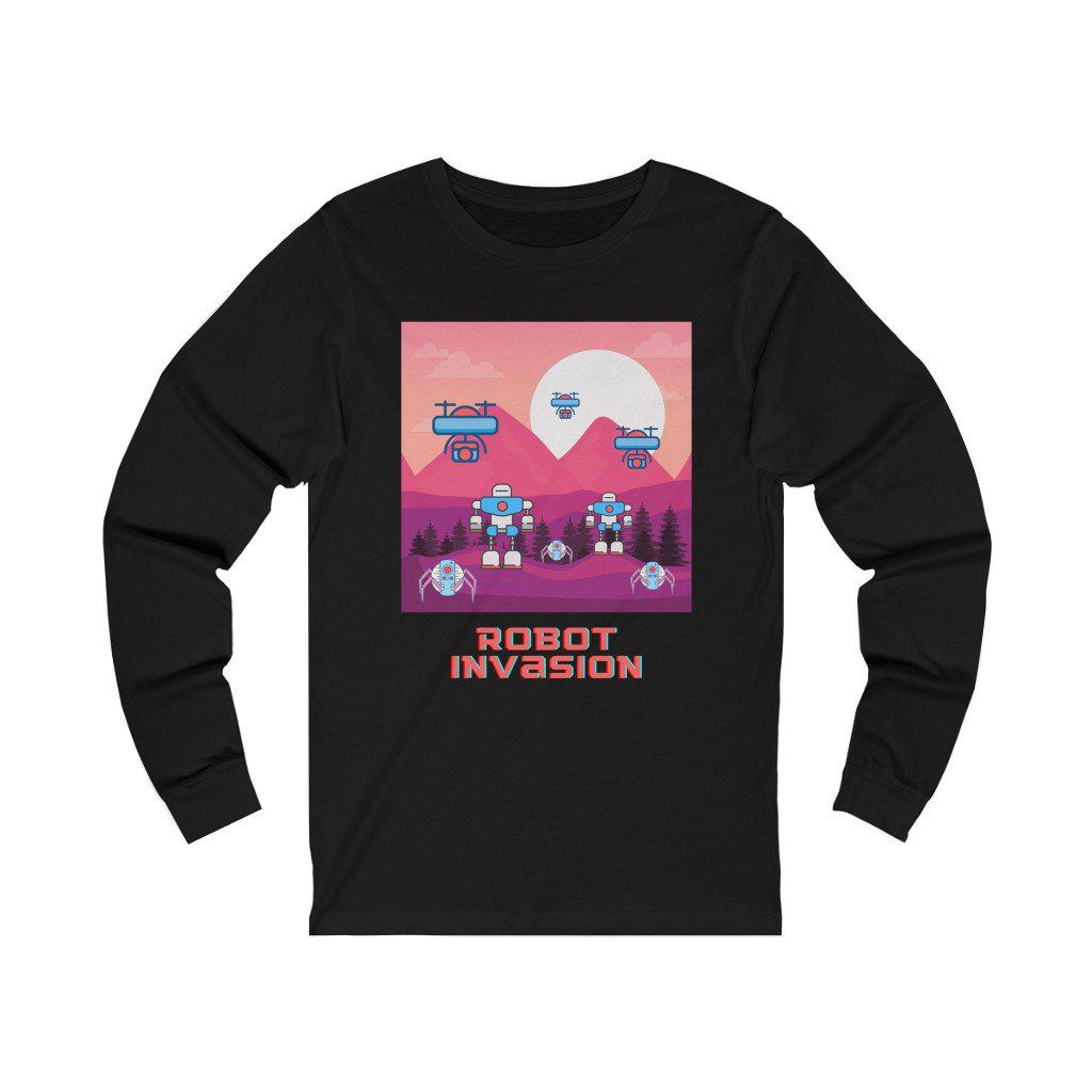 Robot Invasion Unisex Jersey Long Sleeve Tee