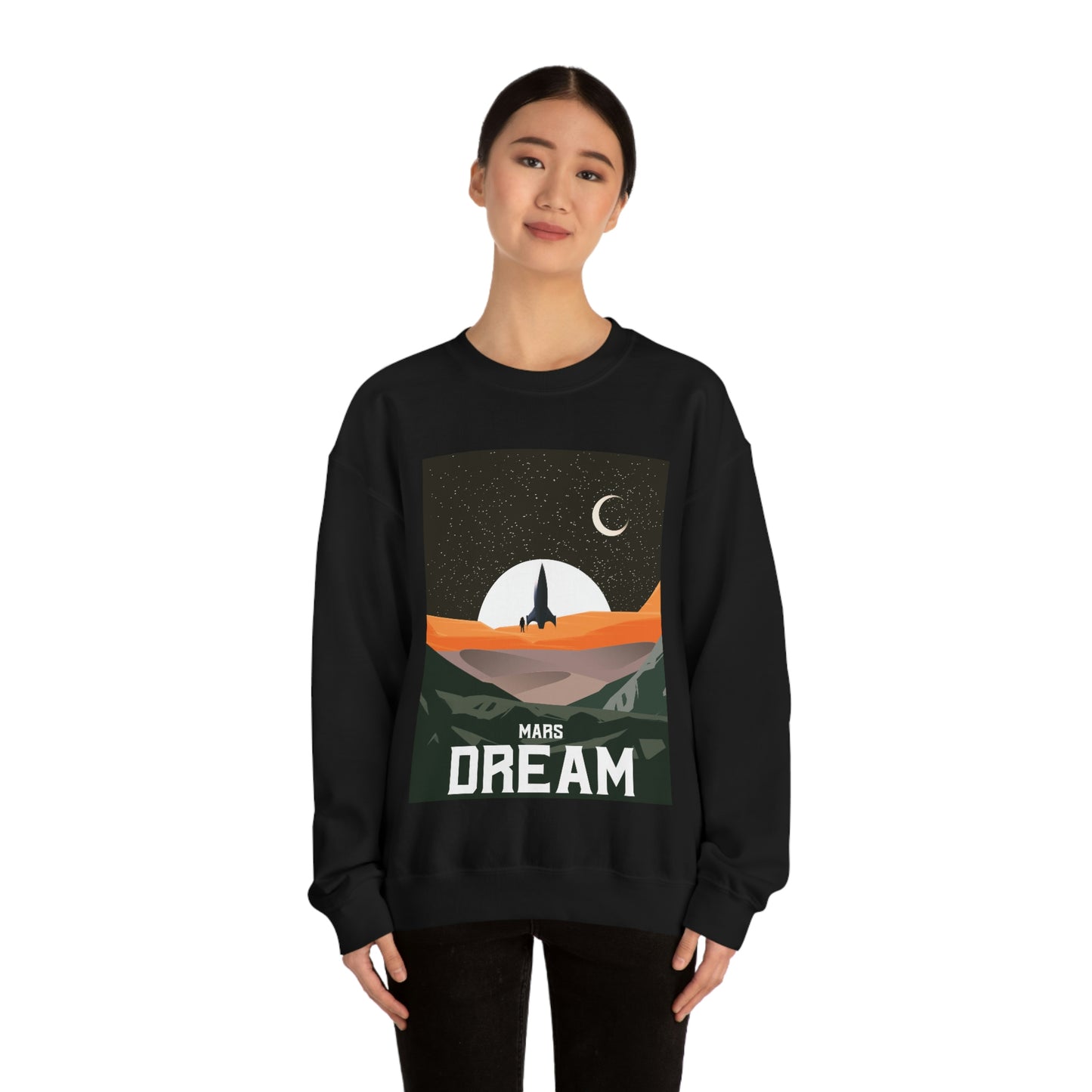Space Mars Dream Unisex Heavy Blend™ Crewneck Sweatshirt