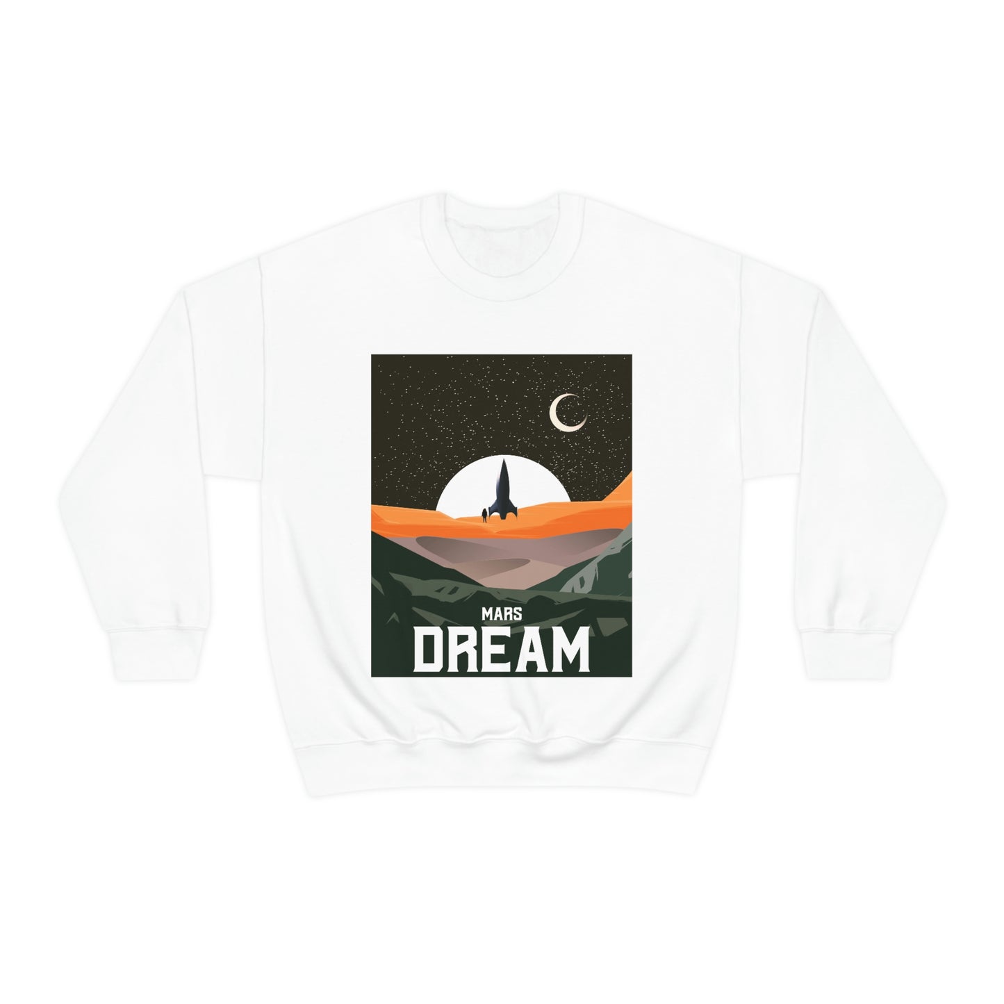 Space Mars Dream Unisex Heavy Blend™ Crewneck Sweatshirt