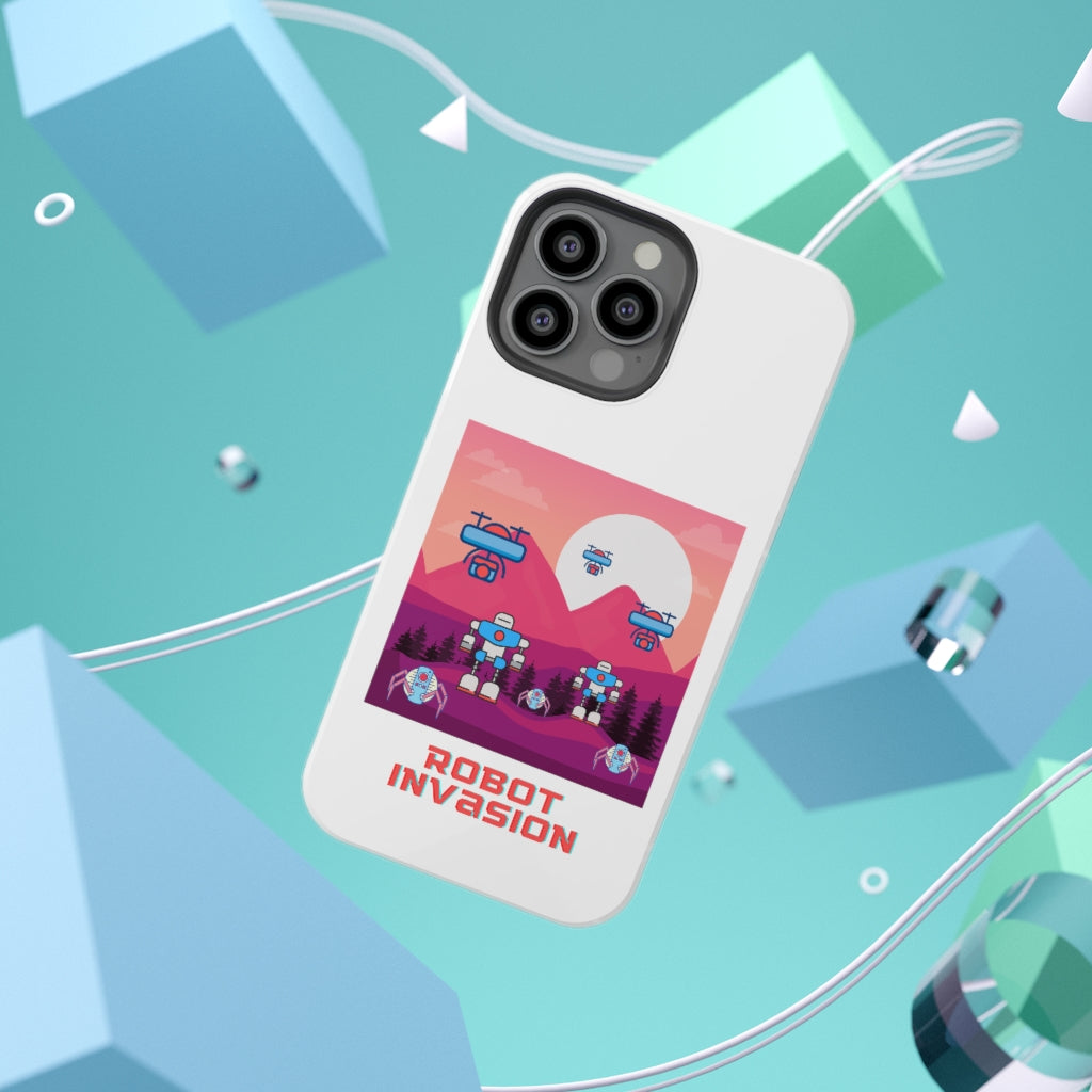 Robot Invasion Impact-Resistant Phone Cases