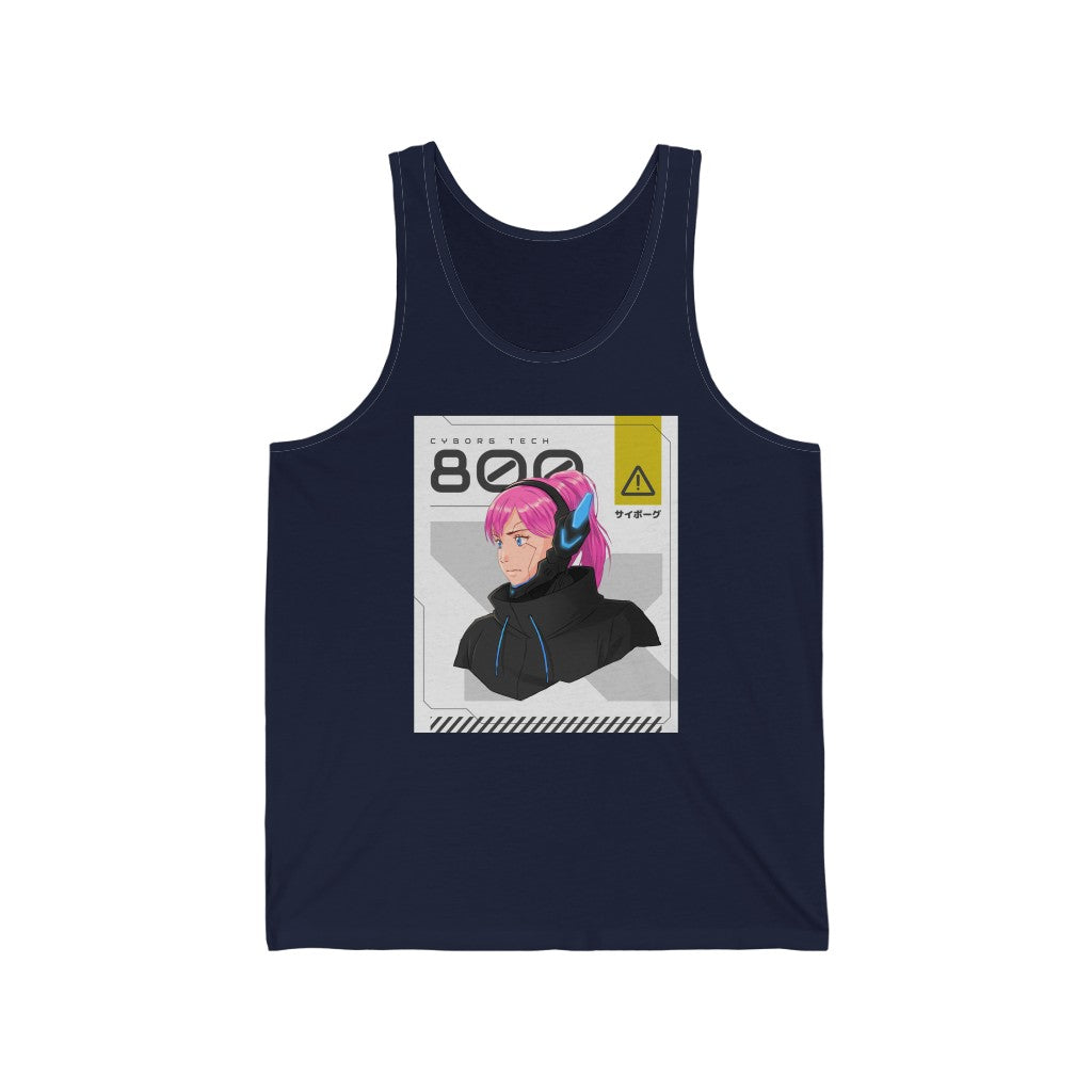 Cyborg Tech Anime Unisex Jersey Tank Top