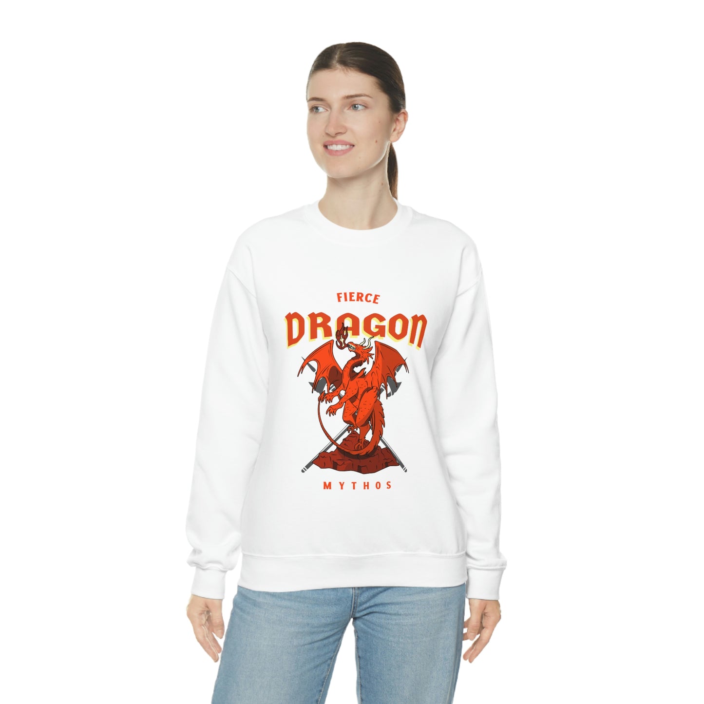 Fierce Dragon Unisex Heavy Blend™ Crewneck Sweatshirt