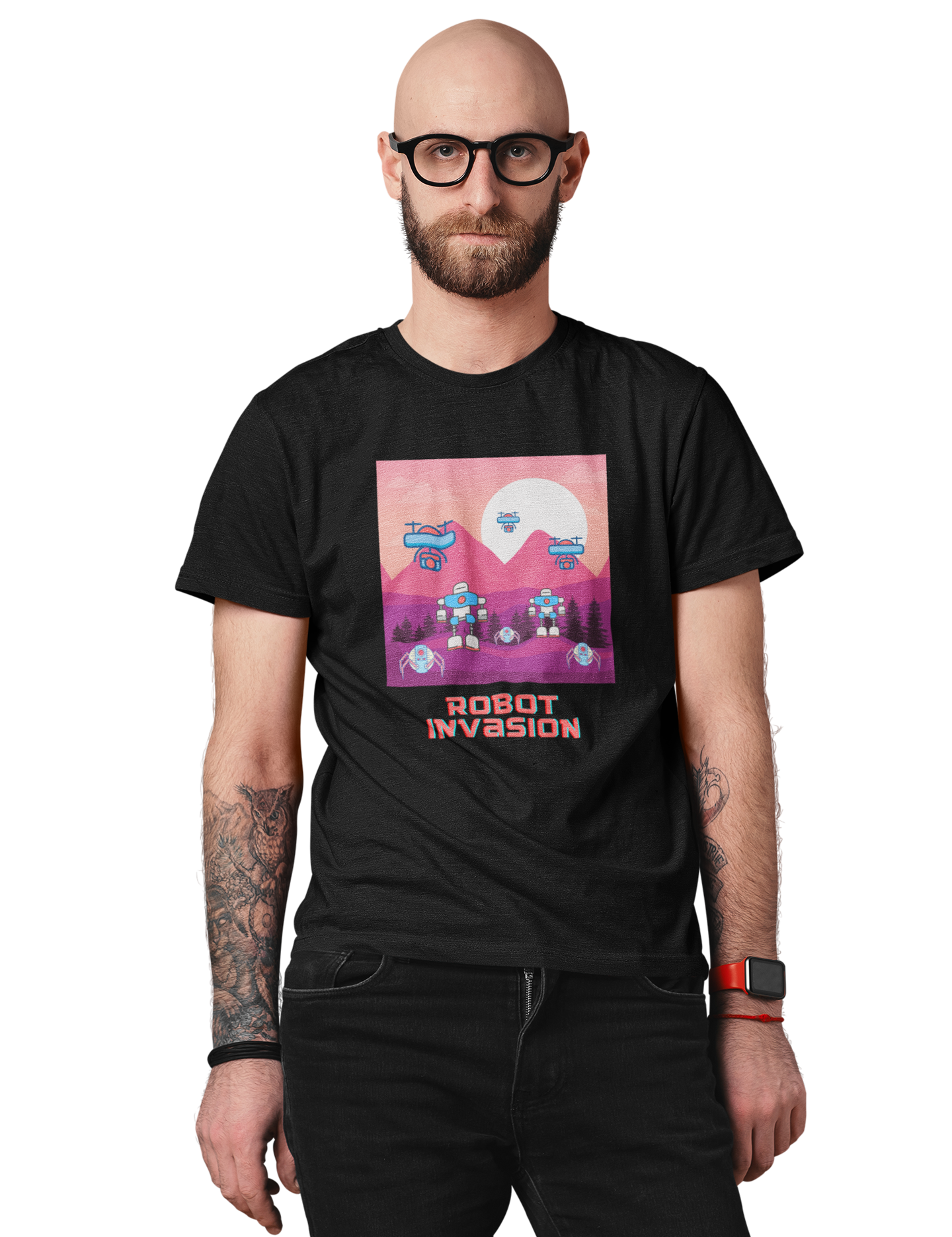 Robot Invasion Unisex Jersey Short Sleeve T-Shirt