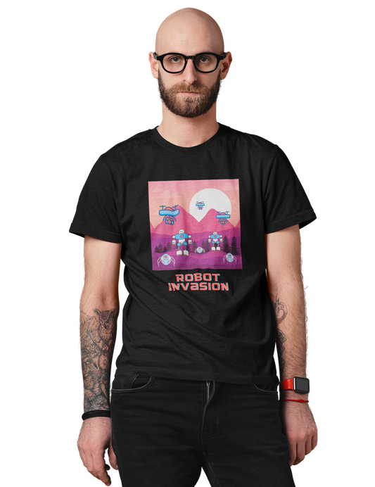Robot Invasion Unisex Jersey Short Sleeve T-Shirt