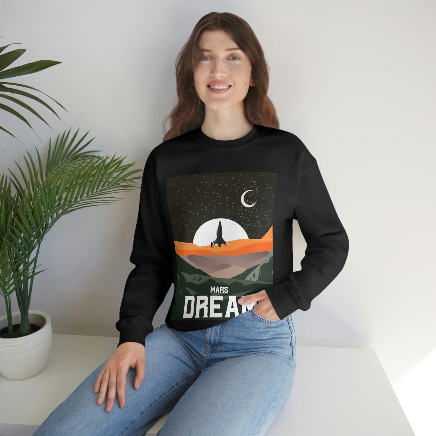 Space Mars Dream Unisex Heavy Blend™ Crewneck Sweatshirt