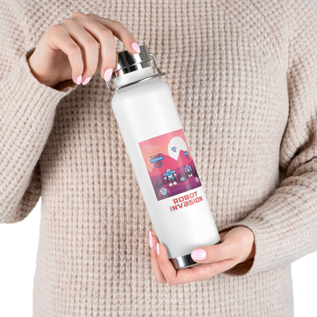 Robot Invasion 22oz Vacuum Insulated Bottle