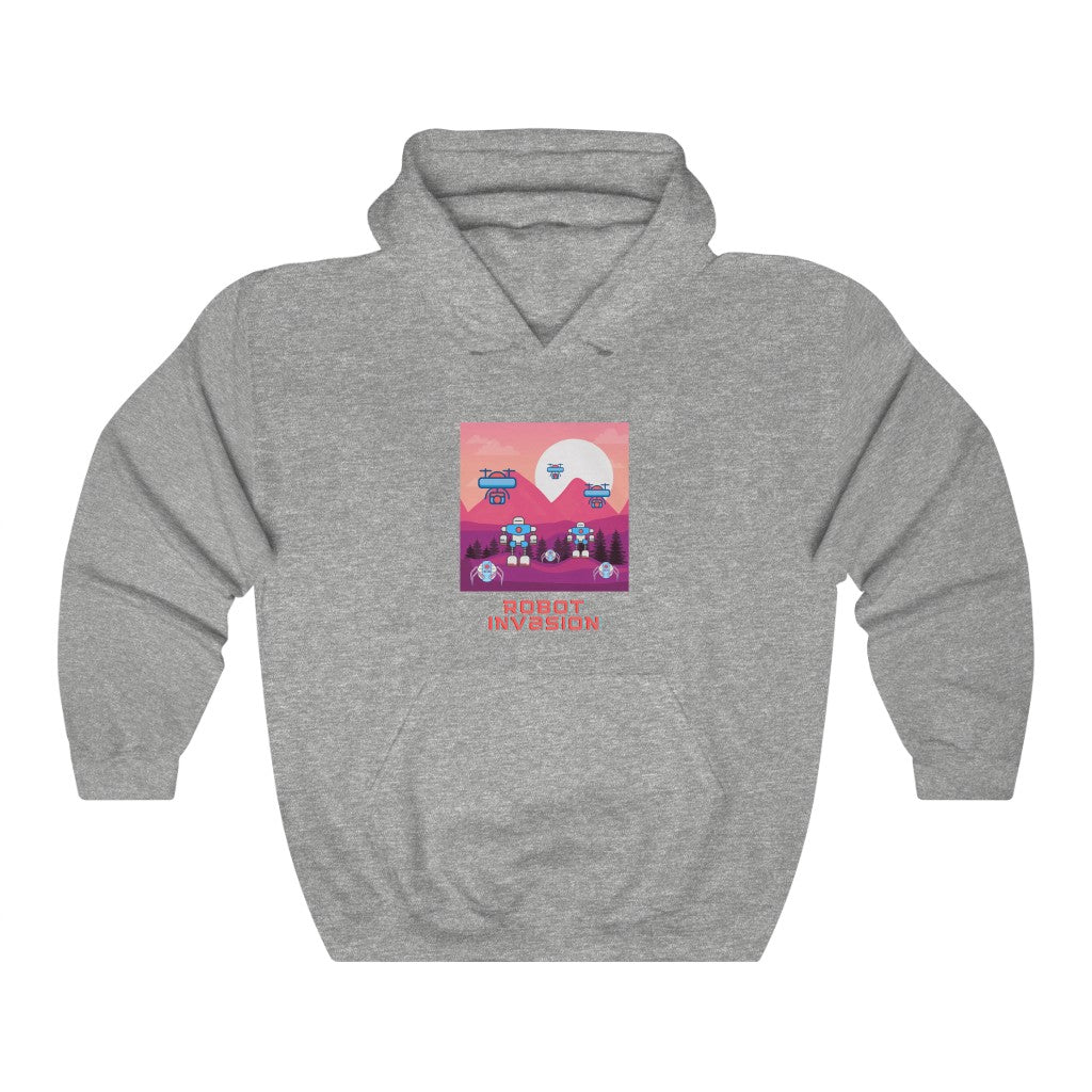 Robot Invasion Unisex Heavy Blend™ Hooded Sweatshirt