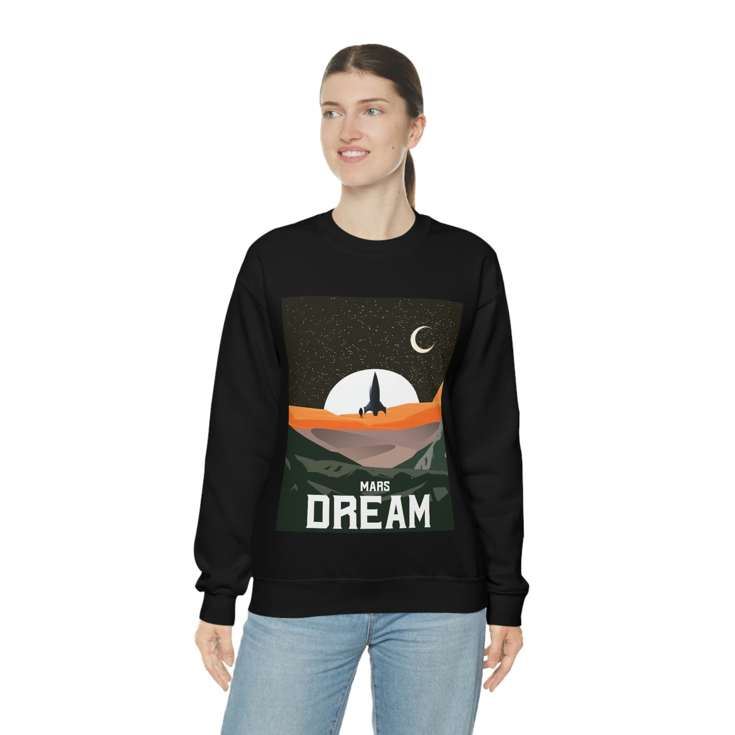 Space Mars Dream Unisex Heavy Blend™ Crewneck Sweatshirt