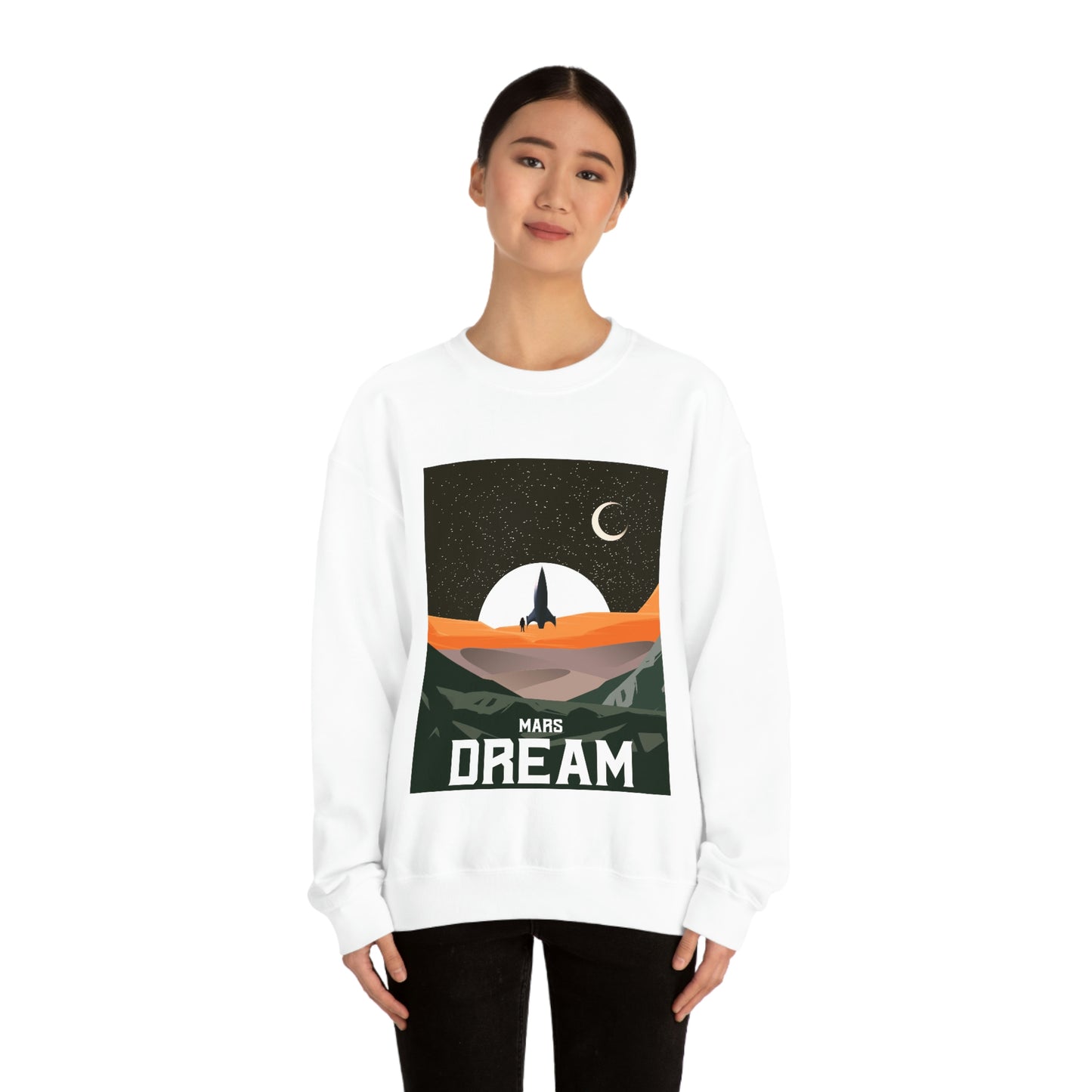 Space Mars Dream Unisex Heavy Blend™ Crewneck Sweatshirt