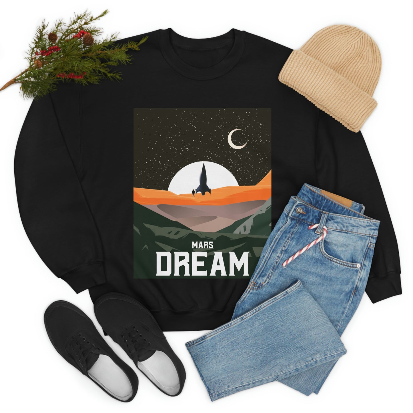 Space Mars Dream Unisex Heavy Blend™ Crewneck Sweatshirt