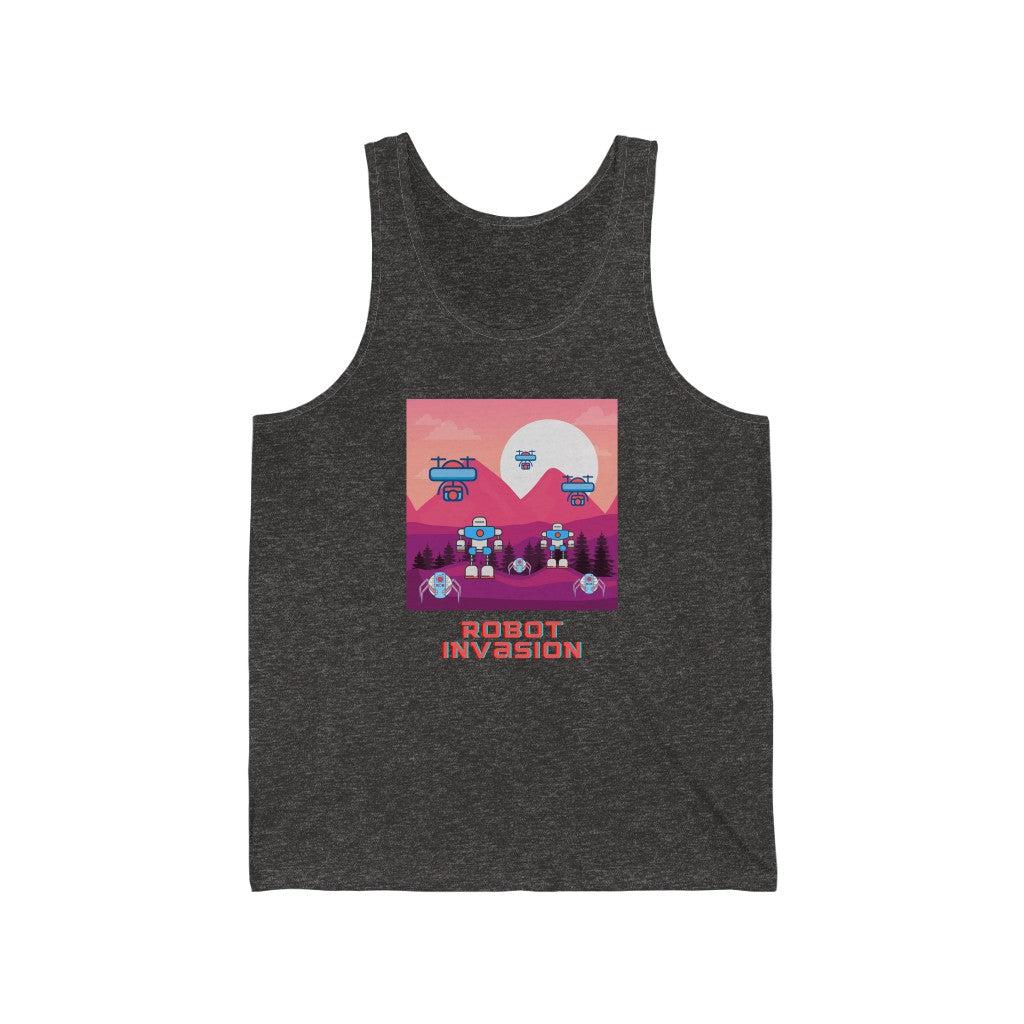 Robot Invasion Unisex Jersey Tank Top