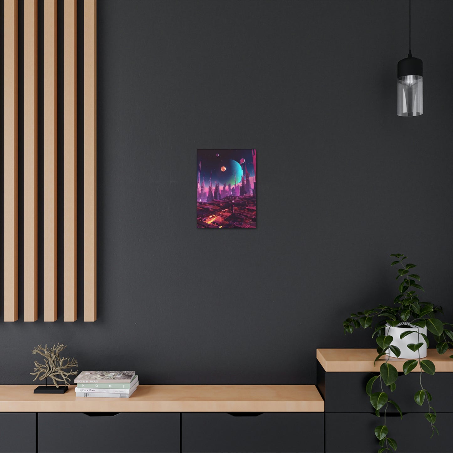 Futuristic Cyberpunk City Wall Art