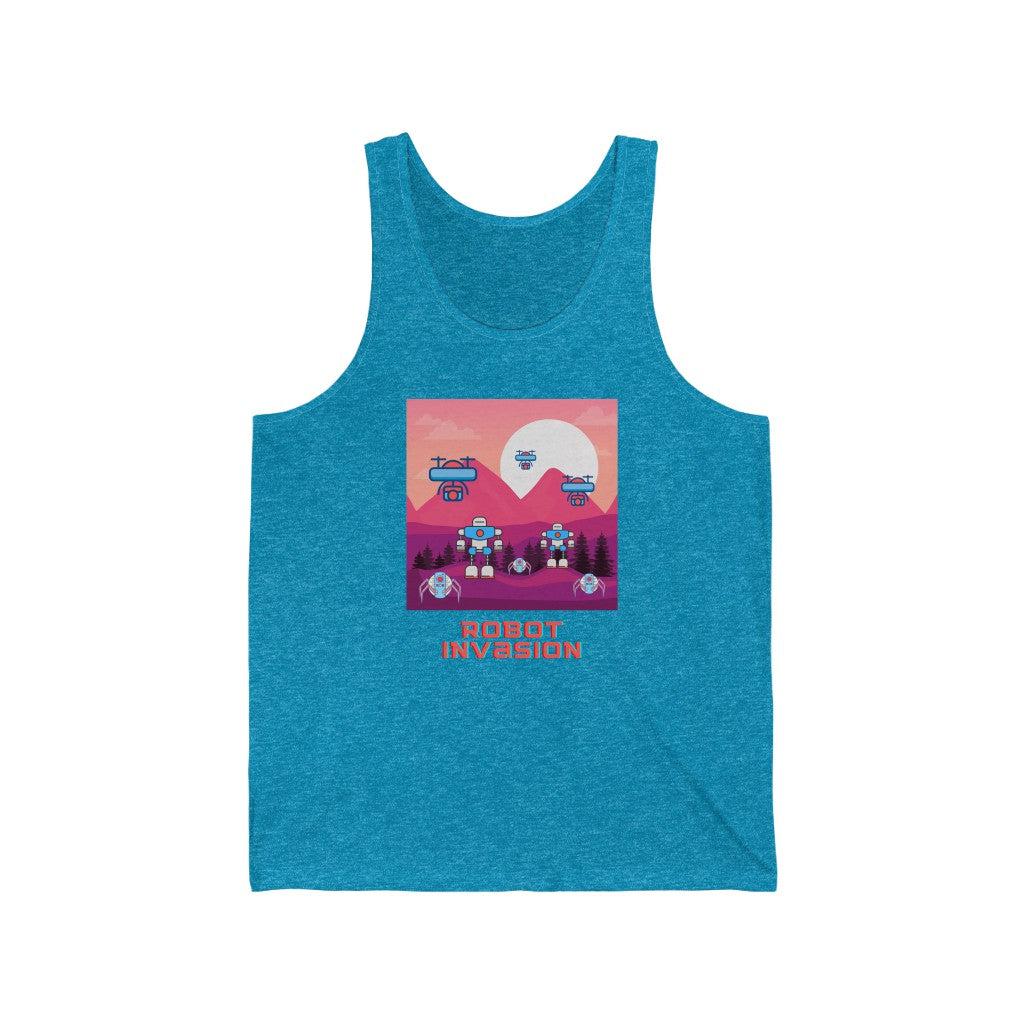 Robot Invasion Unisex Jersey Tank Top