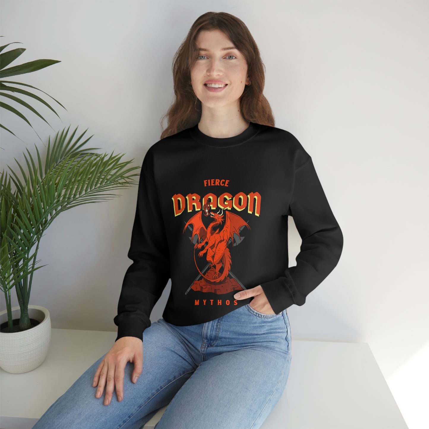 Fierce Dragon Unisex Heavy Blend™ Crewneck Sweatshirt