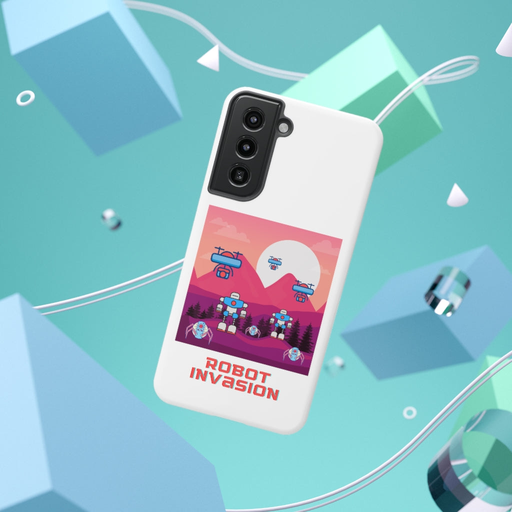 Robot Invasion Impact-Resistant Phone Cases