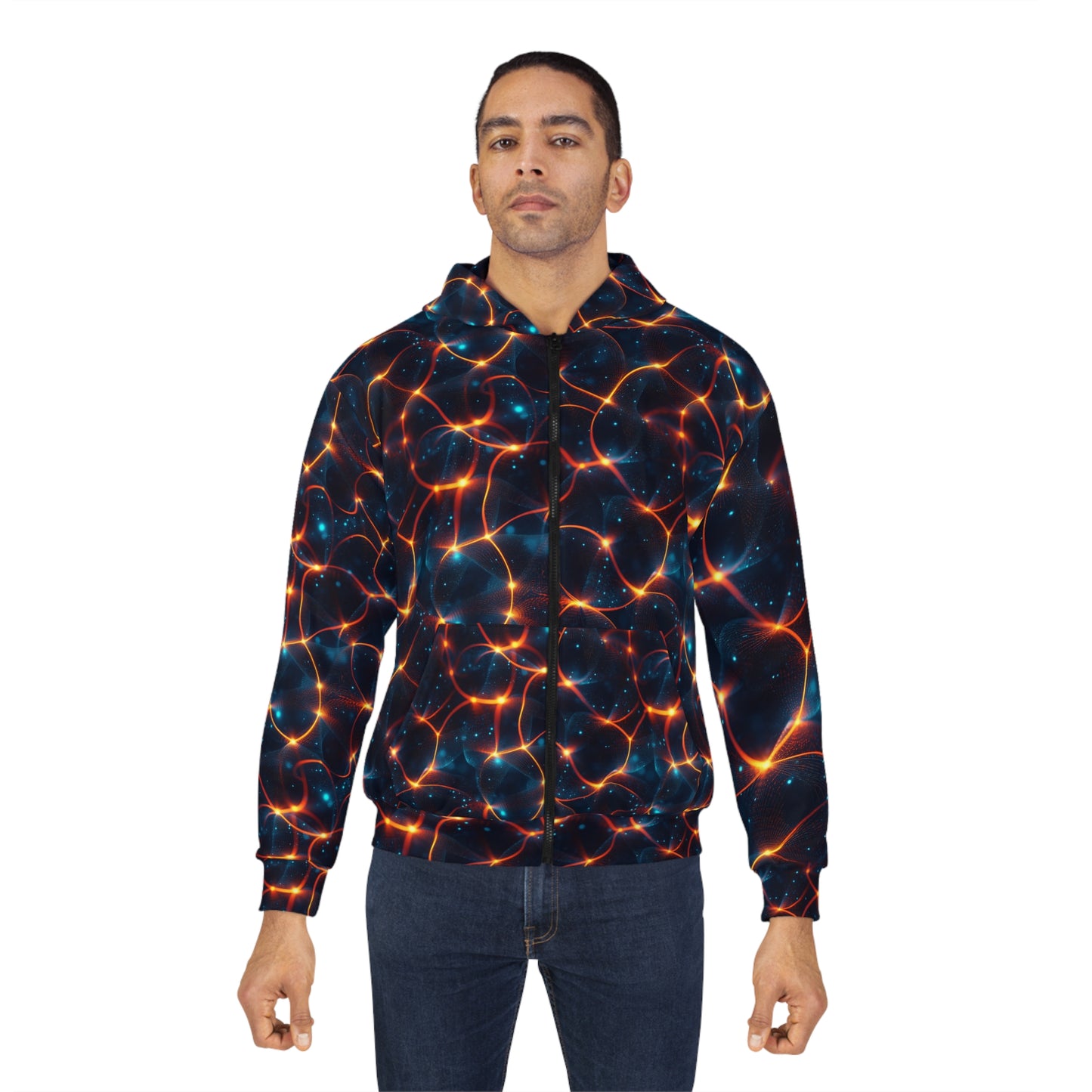 Quantum Particles Unisex Zip Hoodie