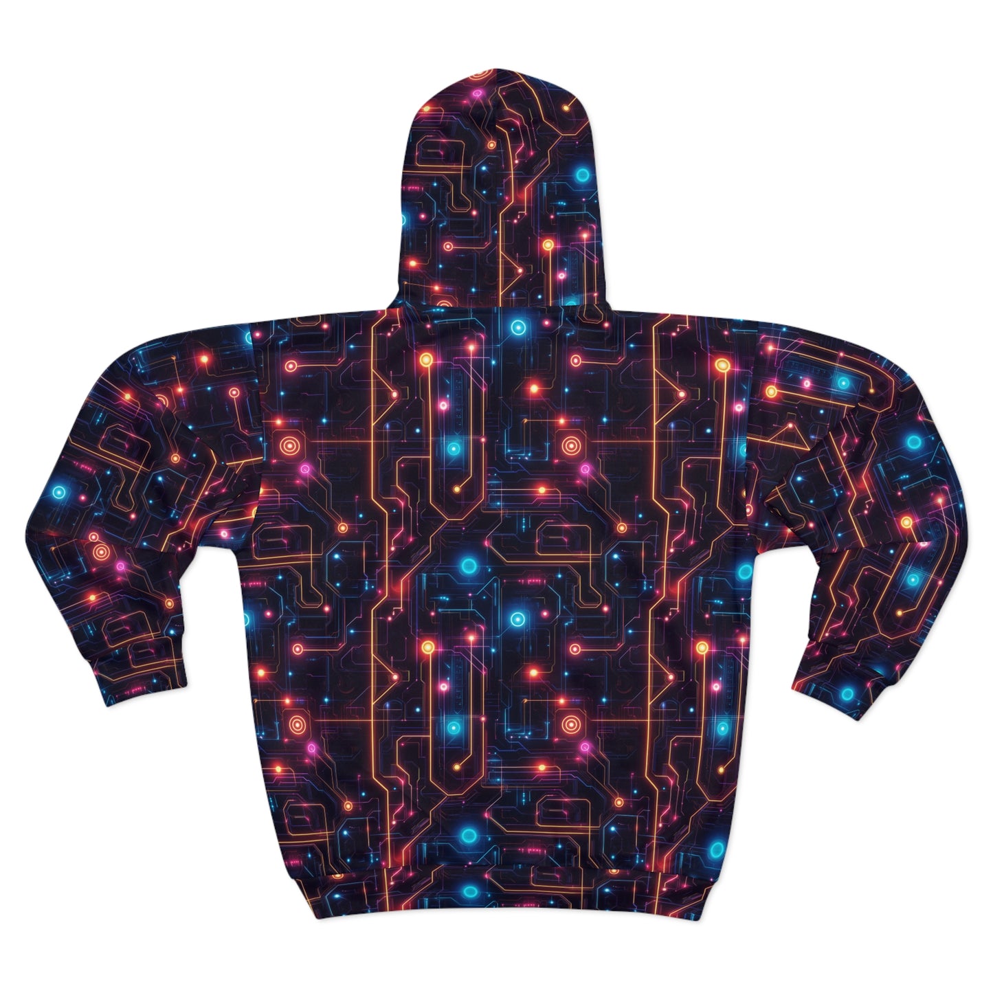 Cyberpunk Circuit Unisex Zip Hoodie