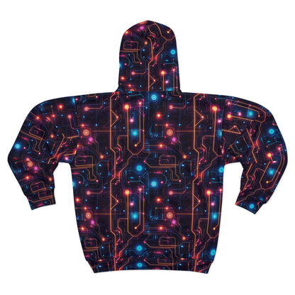 Cyberpunk Circuit Unisex Zip Hoodie