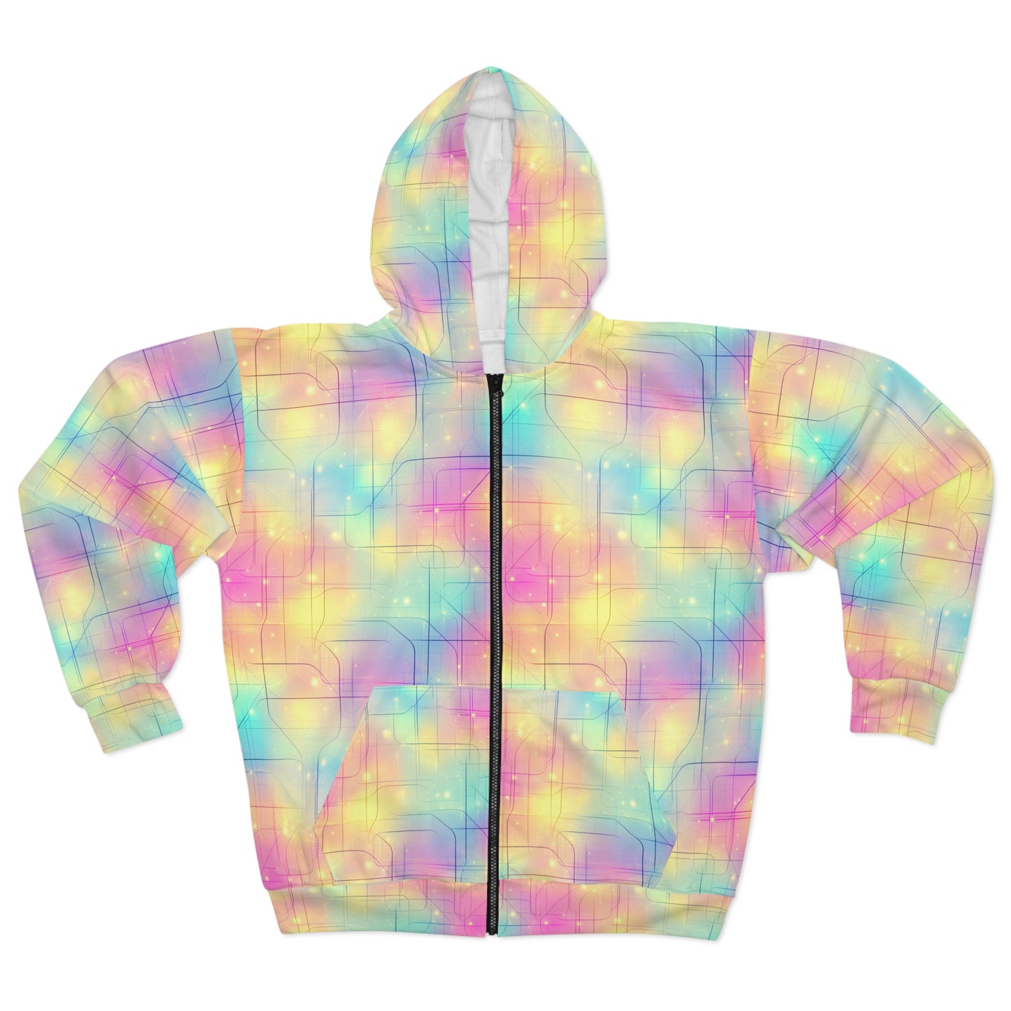 Translucent Holographic Unisex Zip Hoodie