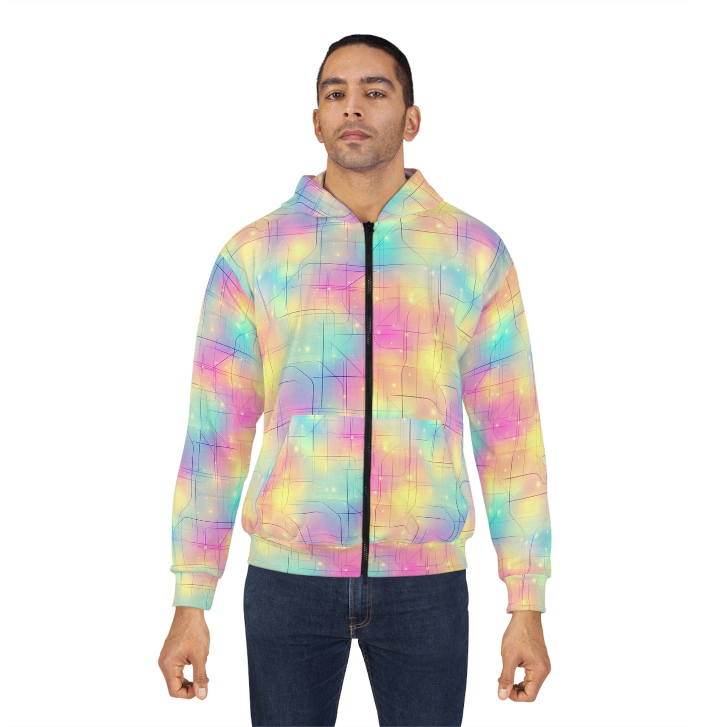 Translucent Holographic Unisex Zip Hoodie