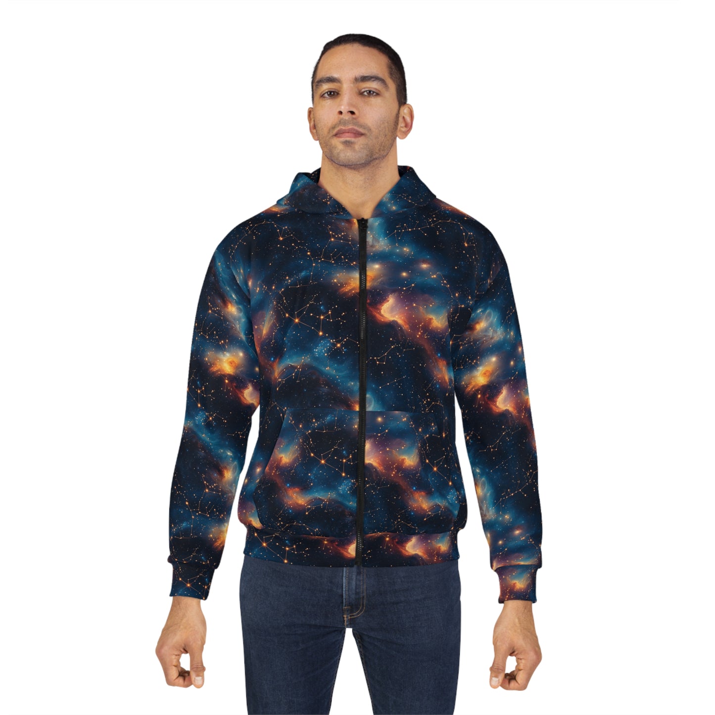 Galactic Star Map Unisex Zip Hoodie