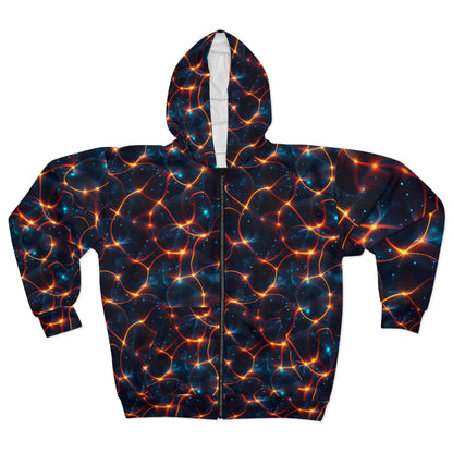 Quantum Particles Unisex Zip Hoodie