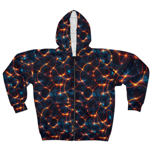 Quantum Particles Unisex Zip Hoodie