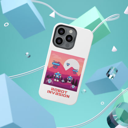 Robot Invasion Impact-Resistant Phone Cases