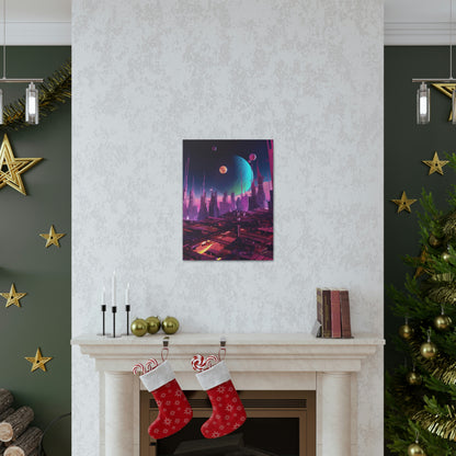 Futuristic Cyberpunk City Wall Art
