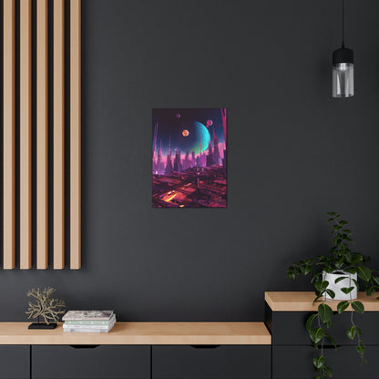Futuristic Cyberpunk City Wall Art