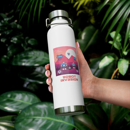 Robot Invasion 22oz Vacuum Insulated Bottle