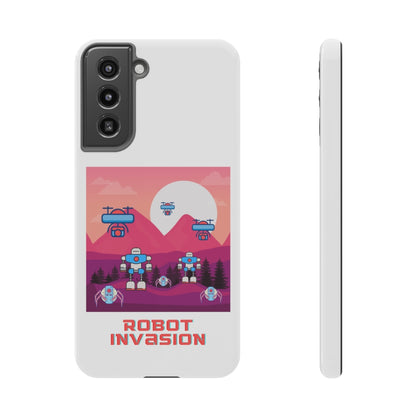 Robot Invasion Impact-Resistant Phone Cases