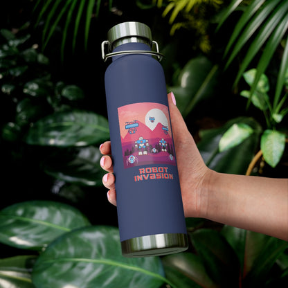 Robot Invasion 22oz Vacuum Insulated Bottle