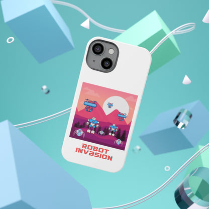 Robot Invasion Impact-Resistant Phone Cases