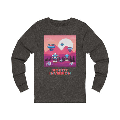 Robot Invasion Unisex Jersey Long Sleeve Tee