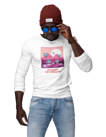Robot Invasion Unisex Jersey Long Sleeve Tee