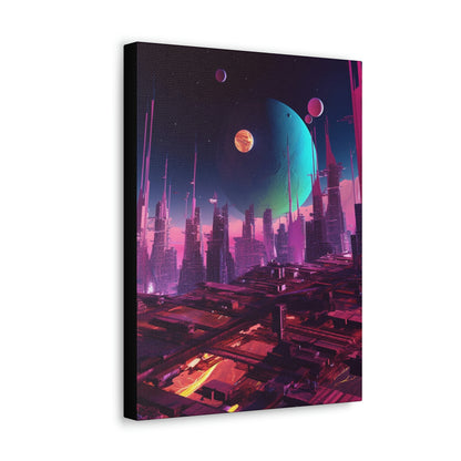 Futuristic Cyberpunk City Wall Art
