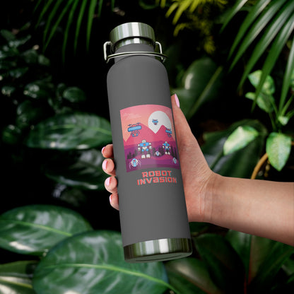 Robot Invasion 22oz Vacuum Insulated Bottle