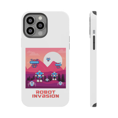 Robot Invasion Impact-Resistant Phone Cases