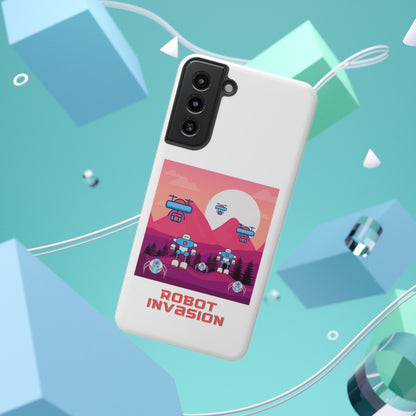 Robot Invasion Impact-Resistant Phone Cases